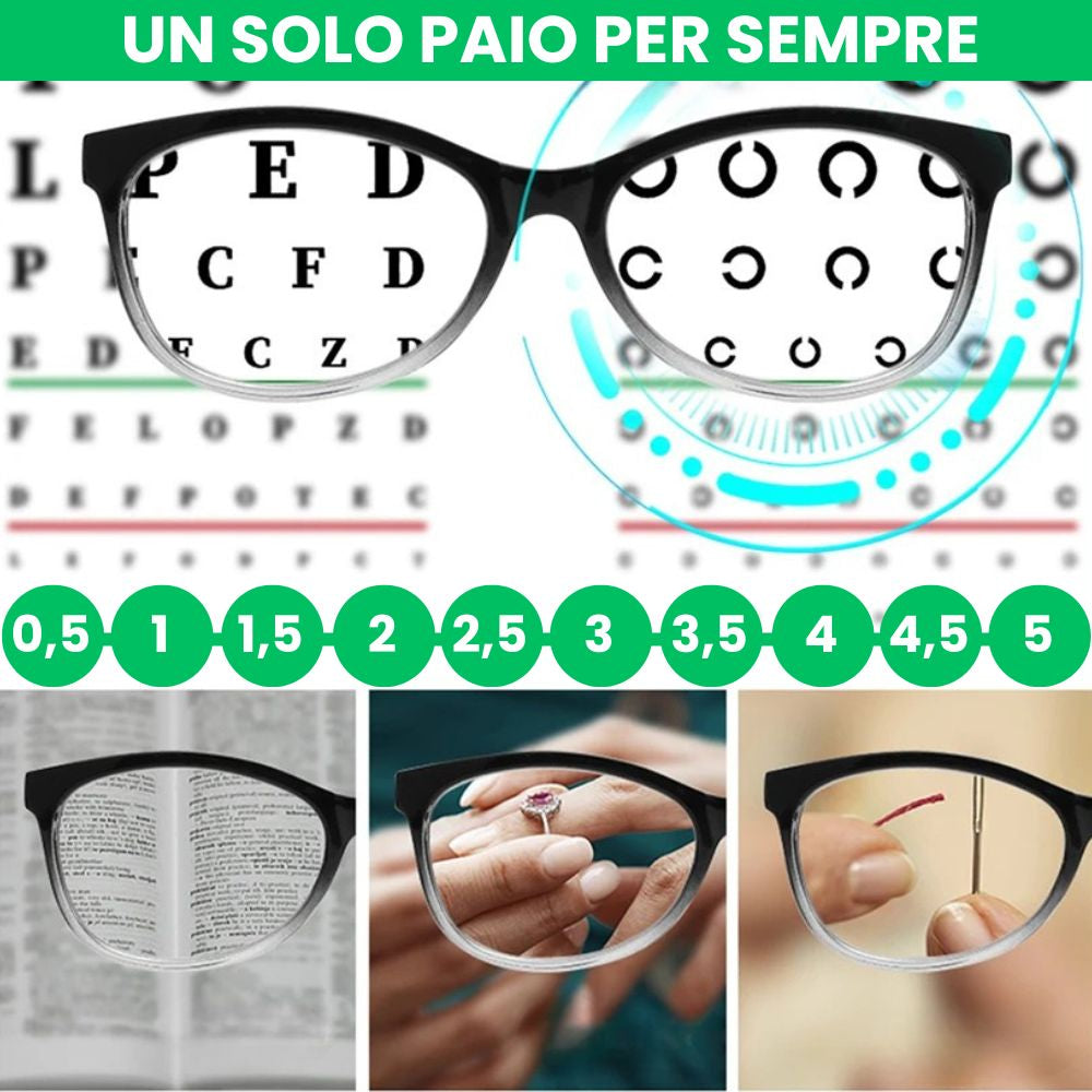 Occhiali Multifocali da 0,5 a 5 Diottrie [PAGAMENTO ALLA CONSEGNA]